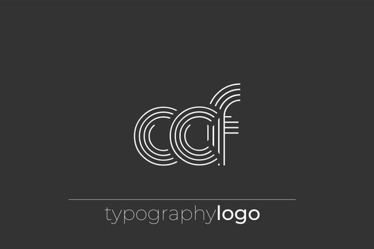 CCF modern geometric typography logo