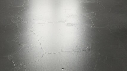 Cracked Concrete Floor with Dramatic Spotlight Effect