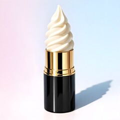 Lipstick Tube Revealing Soft-Serve Swirl