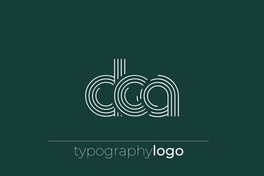 DCA modern geometric typography logo