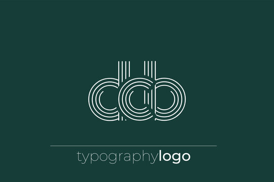 DCB modern geometric typography logo