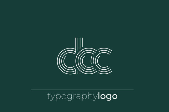 DCC modern geometric typography logo