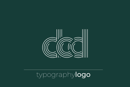 DCD modern geometric typography logo