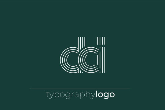 DCI modern geometric typography logo