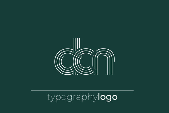 DCN modern geometric typography logo