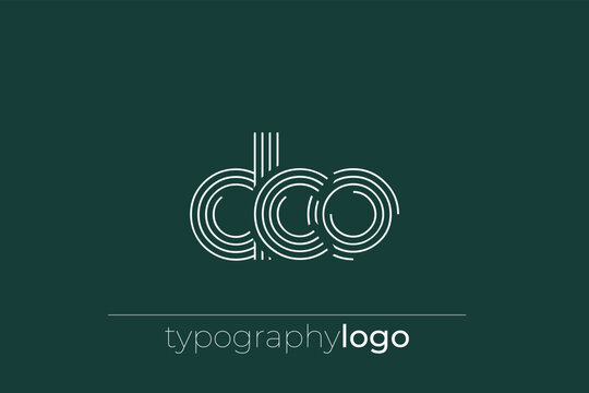 DCO modern geometric typography logo