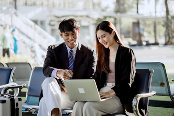 A happy girl with a backpack explores nature during a family summer journey, enjoying the freedom of a dream vacation.