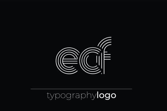 ECF modern geometric typography logo