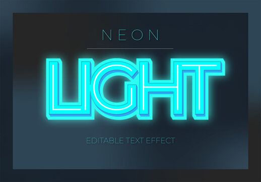 Vibrant Neon Light Text Effect