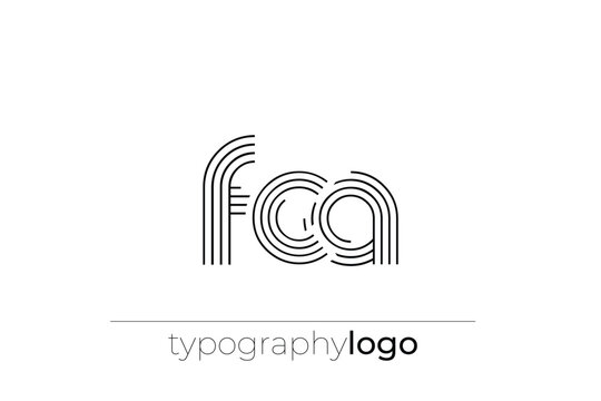 FCA modern geometric typography logo