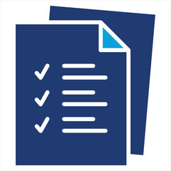 Document Flat Blue Icon Style
