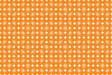 Optical illusion floral pattern