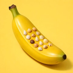 Banana Phone with Seashell Keypad on Yellow