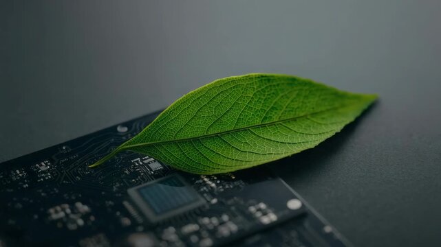 Green leaf circuit board technology sustainability innovation eco green leaf circuit board
