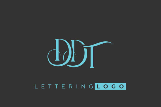 DDT Elegant Monogram Logo Design With Decorative Lettering