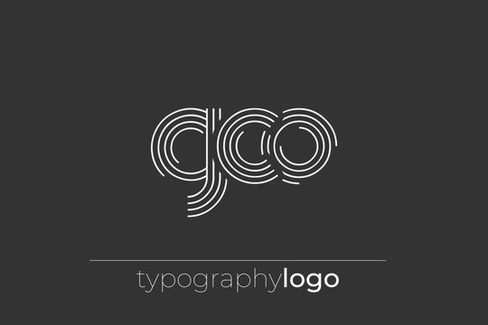 GCO modern geometric typography logo