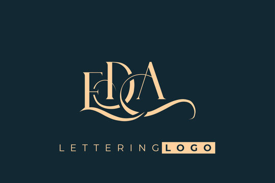 EDA Elegant Monogram Logo Design With Decorative Lettering
