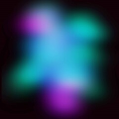 Lomo light leak aqua nebula, dreamy cyan and magenta clouds swirling in soft focus, ethereal abstract galaxy of color drifting across a deep dark vignette horizon

