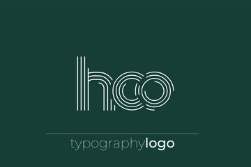 HCO modern geometric typography logo