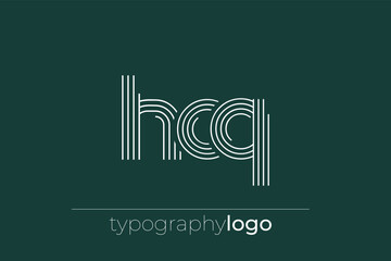 HCQ modern geometric typography logo
