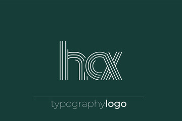 HCX modern geometric typography logo