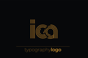ICA modern geometric typography logo