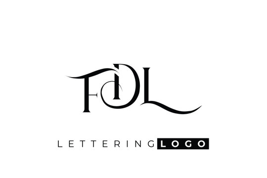 FDL Elegant Monogram Logo Design With Decorative Lettering
