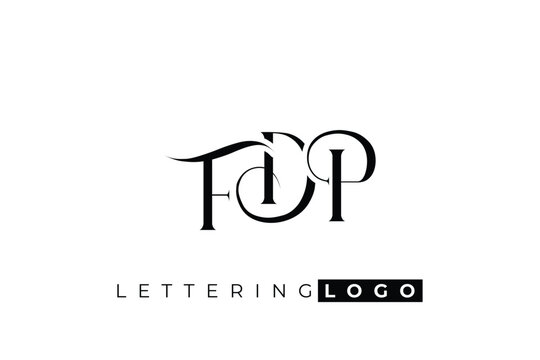 FDP Elegant Monogram Logo Design With Decorative Lettering