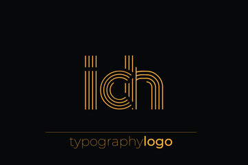 ICH modern geometric typography logo