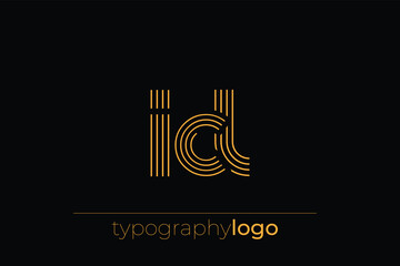ICL modern geometric typography logo