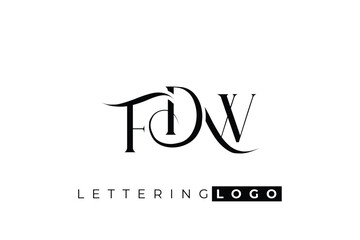 Obraz premium FDW Elegant Monogram Logo Design With Decorative Lettering