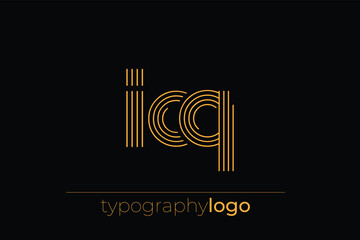 ICQ modern geometric typography logo