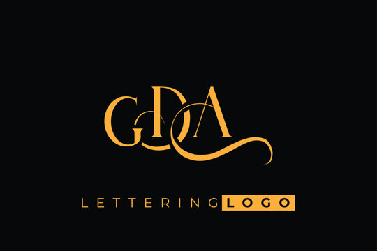 GDA Elegant Monogram Logo Design With Decorative Lettering