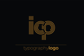 ICP modern geometric typography logo