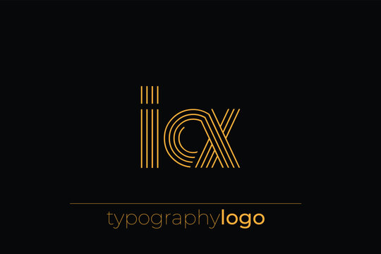 ICX modern geometric typography logo