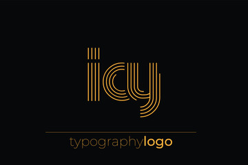 ICY modern geometric typography logo