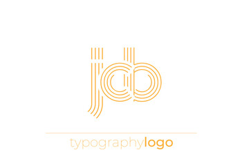 JCB modern geometric typography logo