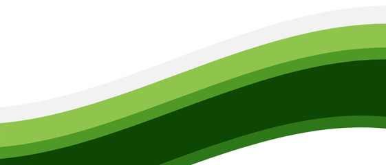 Elegant green abstract banner with soft wave layers and simple design, suitable for branding, marketing materials, and professional templates.