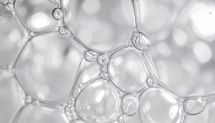 Macro Bubbles Trapped in Transparent Resin Texture Background