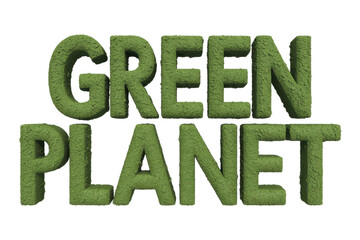 Eco-friendly Green Planet text effect