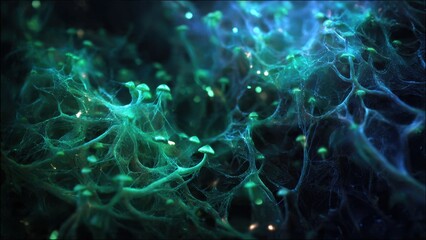 Glowing Bioluminescent Mushrooms