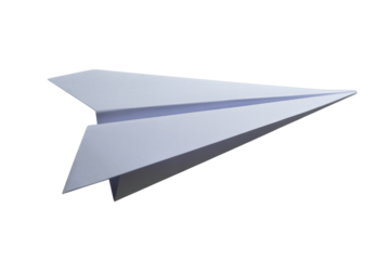 Paper airplane soars through the air