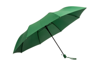 Open green umbrella