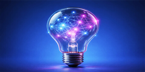 💡 Bright electric light bulb isolated on a black background, representing power, inspiration, and the concept of a new idea © ayaat