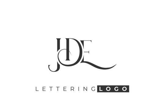 JDE Elegant Monogram Logo Design With Decorative Lettering