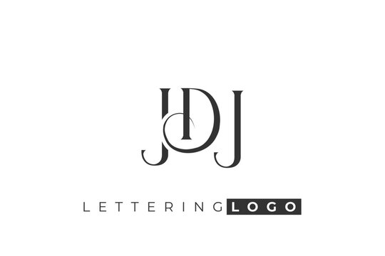 JDJ Elegant Monogram Logo Design With Decorative Lettering