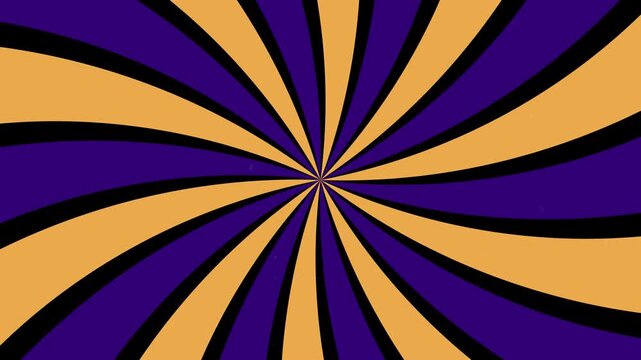 Abstract retro celebration background with a vintage radial swirl inspired by circus and carnival themes. 4K Video