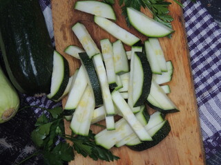 vegetables on a chopping board