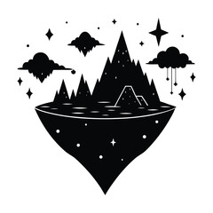 Dreamlike Surreal Floating Landscape