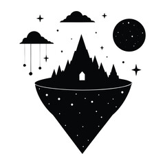 Dreamlike Surreal Floating Landscape